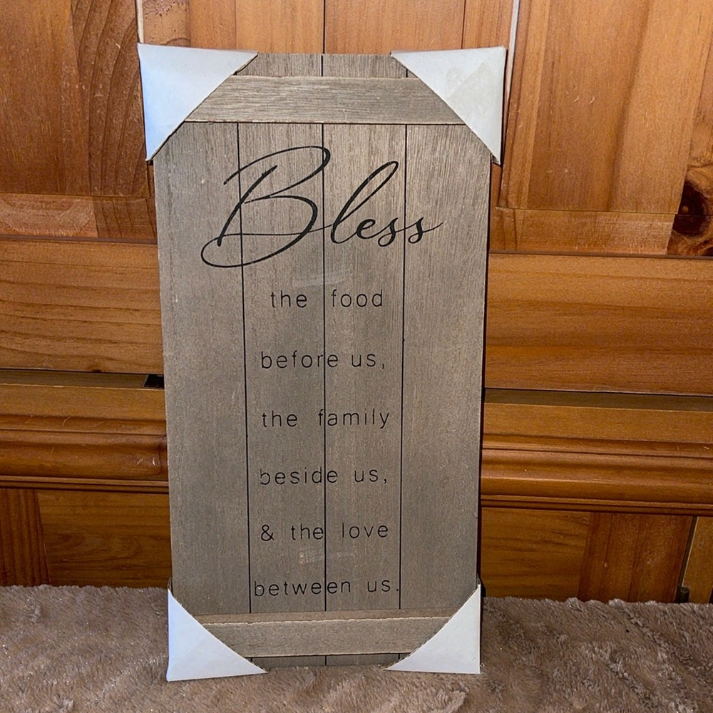 BLESS sign. Rustic wood!